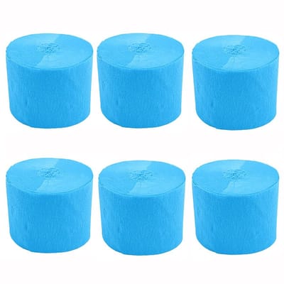 By shayne - Crêpepapier Feeststreamers - Decoratieve Streamers - Hangende Decoraties - Blauw - Verjaardagsfeest - Bruiloft - Festivaldecoraties