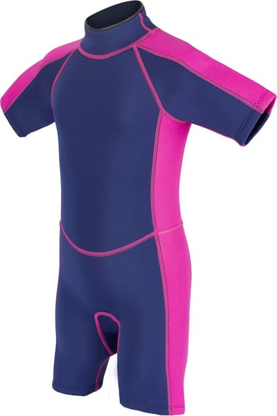 Meisjes shorty 3mm blauw/roze XS