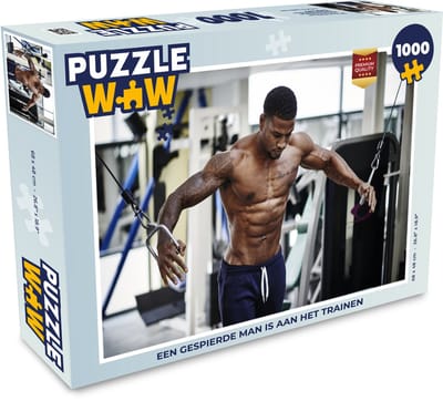 Puzzel Een gespierde man is aan het trainen - Legpuzzel - Puzzel 1000 stukjes volwassenen