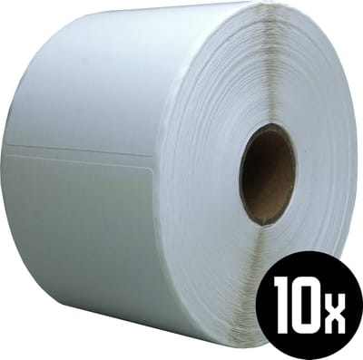 DULA Compatible Zebra Labels 57x51mm - 1000 etiketten per rol - kern 25mm - Wit - Permanent - 10 rol