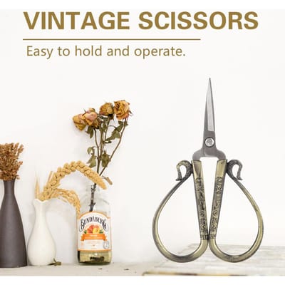 Vintage roestvrijstalen naaischaar Klassiek knippen DIY knutselgereedschap (#3)