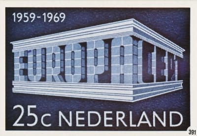 Briefkaart met afbeelding C.E.P.T. postzegel