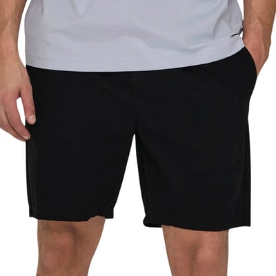Only & Sons zwarte heren broek   Regular fit   Steekzakken   Elastische boord   Regular waist Zwart L