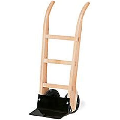 Steekwagen - van hout - schepvlak van plaatstalen - massief rubberen banden - draagvermogen 200 kg