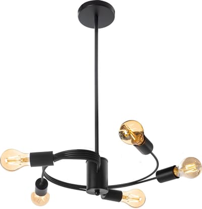 Toolight App739-5Cp Hanglamp Zwart 38X38X73Cm