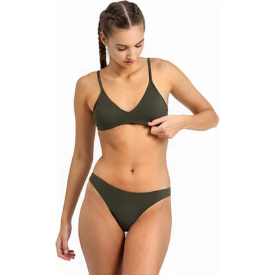 Arena Women's  Solid Bikini Triangle Dark Olive Maat: 44 | Bikini's Outlet | Dames | Groen