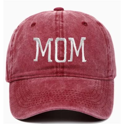 Heren Dames Vizieren DAD MOM Borduurwerk Baseballpetten Verstelbaar Hiphop Verweerd Vervaagd Pet Vintage Zonbescherming Hoeden pink