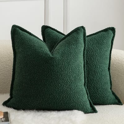 Dailygoods- Kussenslopen Set van 2 - 45 x 45 cm - Effen Geweven - Onderhoudsvriendelijk - Strijkvrij - Onzichtbare Ritssluiting - Zachte Touchpads - Kussenhoezen