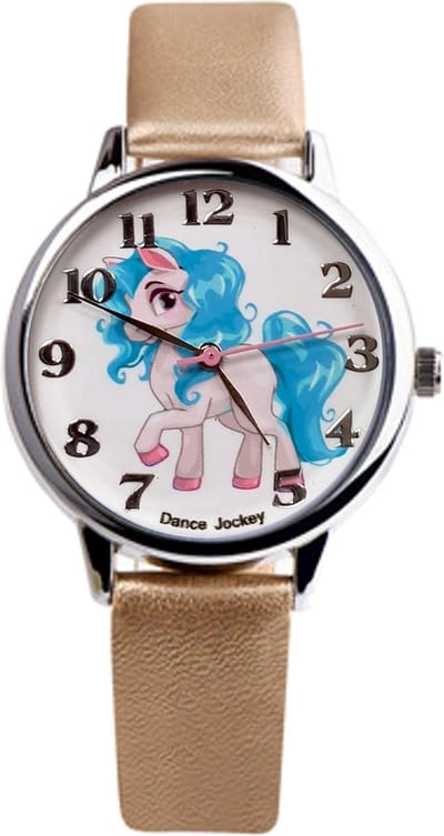 Fako Bijoux® - Kinderhorloge - Eenhoorn - Unicorn - Soft - Goud