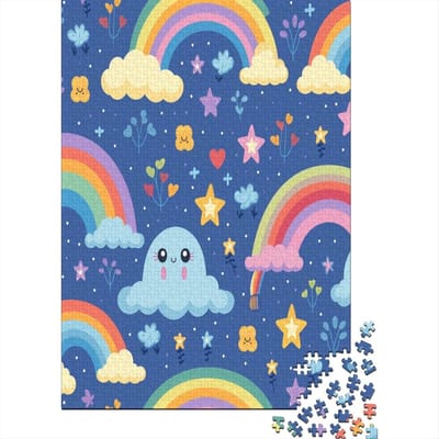 Regenboog Puzzel - 1000 Stukjes - Ontspanning Thuis - Gerecycled Karton - 75 x 50 cm