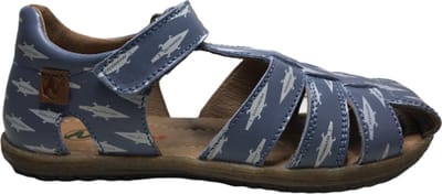 Naturino velcro krokodillen lederen sandalen see blauw mt 32
