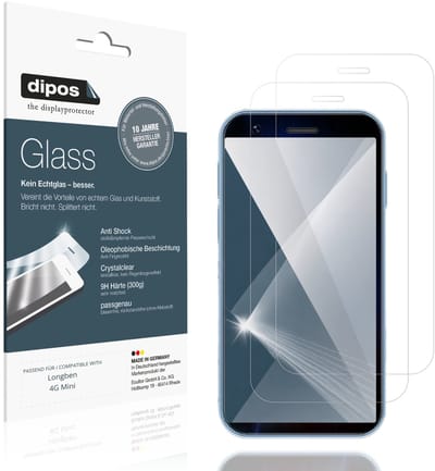dipos – 2x Pantserfolie geschikt voor Longben 4G Mini | 9H Screenprotector