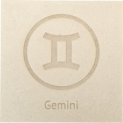 MGM Trading - Horoscoop - Tweelingen - Gemini - 3mm MDF - 15 bij 15 cm - Laser gegraveerd