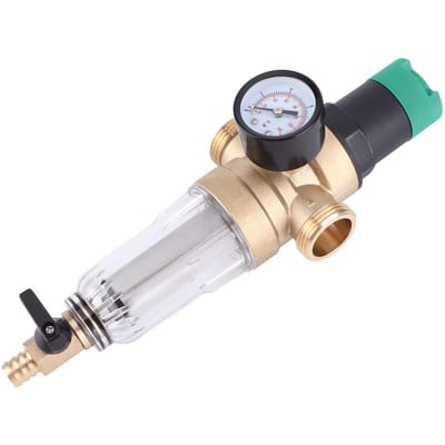 Waterdrukregelaar Messing G1 G1 2 Connector met Manometer 40 Micron Filter Waterdrukregelaar voor Huishoudelijk Water