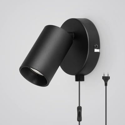 Wandlamp Binnen met Snoer - Wandlamp met Stekker voor Binnen - met Dimbare Schakelaar - Industrieel en Vintage - Slaapkamer Bedlampje