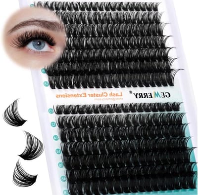 Individuele Wimpers - Cluster Wimperextensions - Zelf Wimperextensions Maken - Handgemaakt Zacht Materiaal - Mix Lengte 10-18mm - Mat Zwart