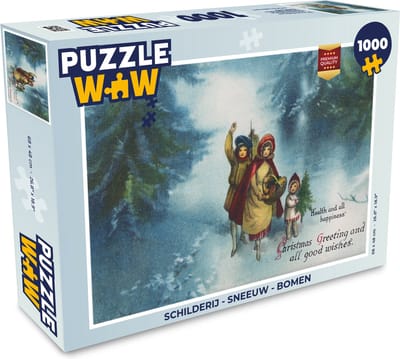 Puzzel Kerstboodschap - Sneeuw - Kerstmis - Legpuzzel - Puzzel 1000 stukjes volwassenen - Kerst - Cadeau - Kerstcadeau voor mannen, vrouwen en kinderen