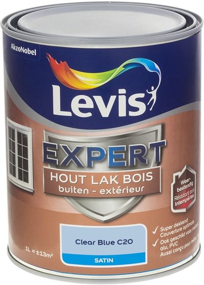 Levis - Expert Hout Lak Buiten Satin Mix - Clear Blue C20 - Mengverf - 1 L