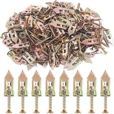 Dailygoods- Ankerschroeven 50 stuks - Zelfborende Ankerschroeven - Gipsplaat Pluggen - Expansieschroeven - Koolstofstaal - Duurzaam en Corrosiebestendig - Gipsplaatpluggen