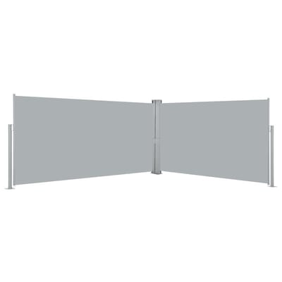 vidaXL - Windscherm - uittrekbaar - 160x600 - cm - grijs