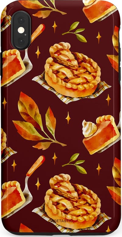 Casetastic Hoesje Geschikt voor Apple iPhone Xs Max - Stijlvolle Beschermende Duo-layer Case - Karamel Appel Ontwerp
