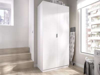Vente-unique Kast met 2 deuren - L81 cm - Wit - LISTOWEL