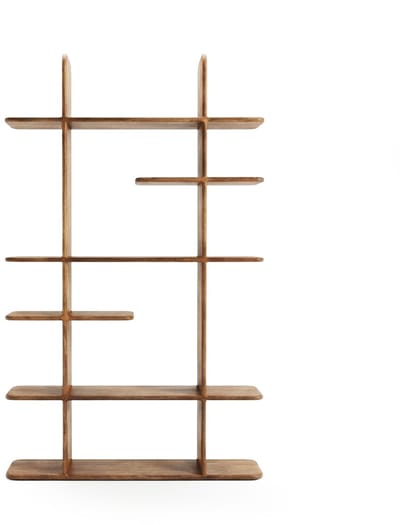 Wandkast Anam Mangohout – Bruin – Open Vakken – Sfeervol Design
