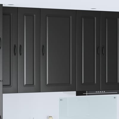 vidaXL - Vaatwasserpaneel - Kalmar - Zwart - 50 - x - 31 - x - 100 - cm - Bewerkt - hout