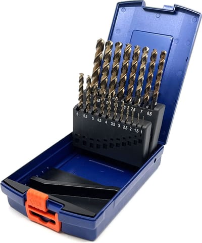 UFAST borenset - 19 delig - Ø 1 tot Ø 10 mm - HSS G - Cassette