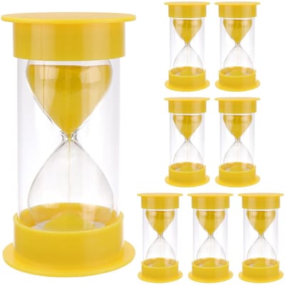 Dailygoods- Zandloper 10 Minuten - Zandtimer voor Koken/Tandenpoetsen - Lichtgewicht/Draagbaar - Eenvoudig/Modern Ontwerp - Kunststof met Glad Oppervlak - Tijdtimer