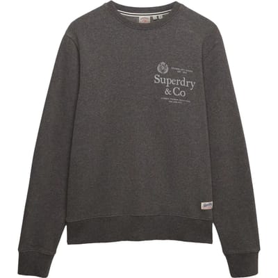 Superdry 1954 Company Relaxed Sweatshirt Dark Grey Grootte: Xxl