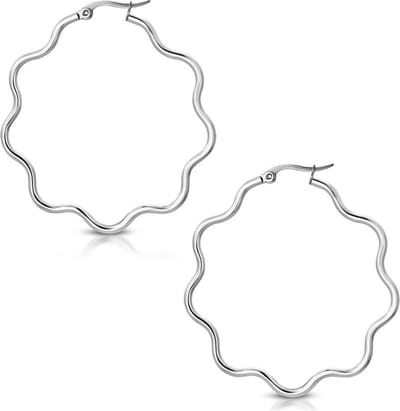 Amanto Oorbellen Berin - 316L Staal - ∅50mm