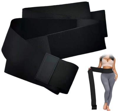 Waist trainer - Taille- en buikvormende band - Buikband - Taillecorrigerend kledingstuk - Elastische buikband - Verstelbaar - Vormt en lift de billen - 3m - Unisex - Geschikt voor taille, buik, enz. - Zwart