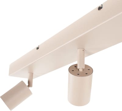 Plafondspot | 70 x 9 cm | serie Bounce zand / beige | 3 lichts | GU10 | beige/crème | metaal | functionele accentverlichting