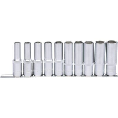 KS TOOLS 1/2" Zeskant Doppen Set lang 10-delig 10-19 mm - 917.0615