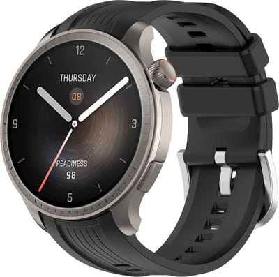 Siliconen bandje - geschikt voor Amazfit Balance - zwart