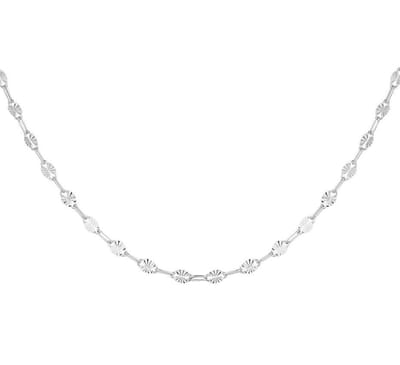 YO&NO - Ketting - Zilver - Anker - 2,5mm -  40 + 4cm - Sieraden vrouw - Gerhodineerd - Zilver 925
