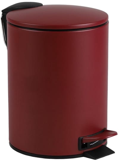 Pedaalemmer - Cosmetica-emmer - Hygiënisch Afval - Softclose Mechanisme - 3 Liter 17x23cm - Rood