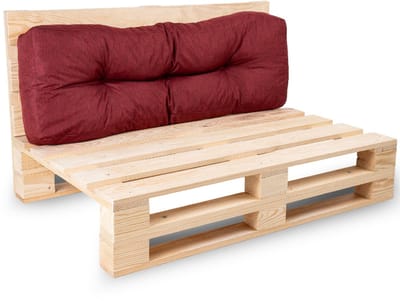 Bananair - Palletkussen - Tuinkussen voor Palletbank - Rugkussen - 120x40x15 cm - Rode