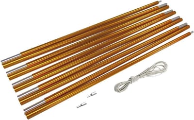 Reserve Onderdelen - Tentstok Set - Kampeeruitrusting Repareren - Aluminium Constructie - 11 mm Diameter - Multicolor