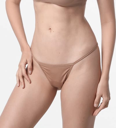 Tanga dames g-string Micro Modal bronze bruin