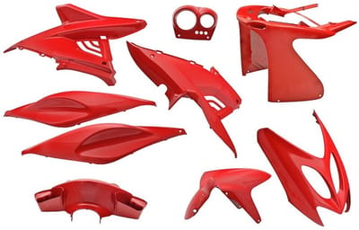 Edge 9-delige kuipset voor Yamaha Aerox tot modeljaar 2014 - Ferrari Rood