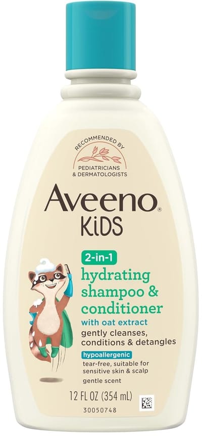 Aveeno Kids 2-in-1 Hydraterende Shampoo & Conditioner met Haverextract – Alle Haartypes – 354 ml