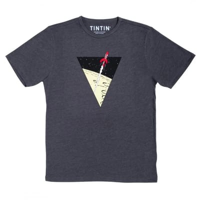 TINTIN T-shirt Raket naar de Maan Maat XXXL