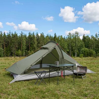 vidaXL - Backpacking - Tent - 4-persoons - Olijfgroen