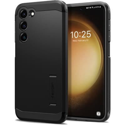 Spigen Tough Armor Hoesje Geschikt voor Samsung Galaxy S23 Back Cover Zwart