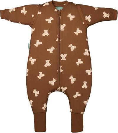 Pyjama met Afneembare Mouwen en Antislip Sokken voor Kinderen - 1.0 TOG Katoen Lente/Herfst Slaapzak