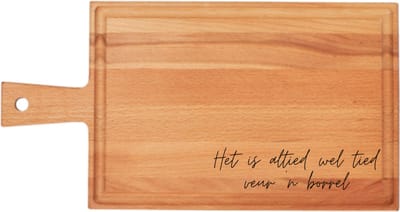 HET IS ALTIED WEL TIED VEUR 'N BORREL - Drenthe - Borrelplank - Serveerplank - Hapjesplank - Kaasplank - Borrelavond - Drents - Cadeau tip!