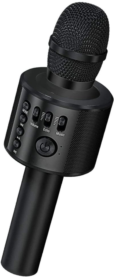 Lzwintrading - Karaoke Microfoon Volwassenen - Bluetooth Draadloze Microfoon - Karaoke Set - Draagbare Karaoke Machine - Handheld Draadloos Microfoon voor Volwassenen Kinderen Kind Verjaardag Cadeau - Compatibel Met Android/iOS/PC/Smartphone - Zwart