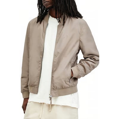 AllSaints Bassett Bomber Acre Brown Größe: XS | Bomberjacken Outlet | Herren | Braun